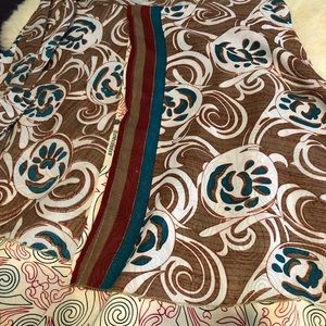 NWOT Sari silk wrap mini skirt